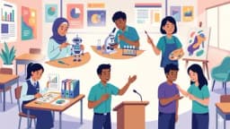 Diagram heksagon RIASEC dengan 6 jenis personaliti berwarna-warni