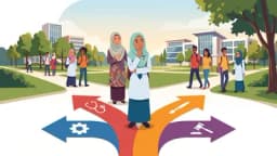 Pelajar Malaysia meneliti katalog kursus universiti dengan serius dan teliti